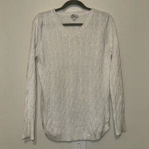 White confetti sweater